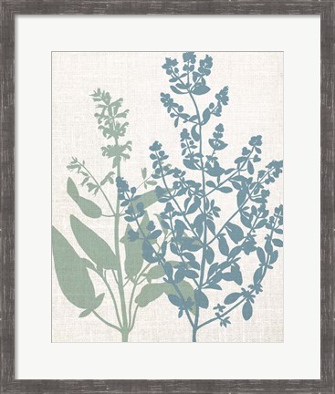 Framed Linen Herbs 2 Print