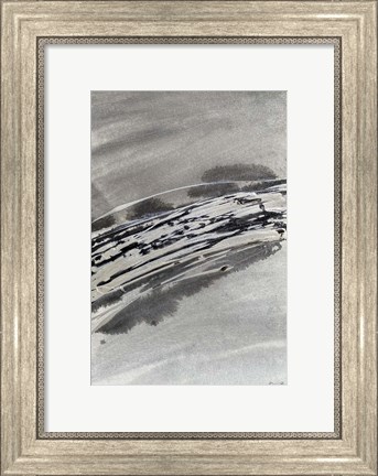 Framed Grey Ice 1 Print