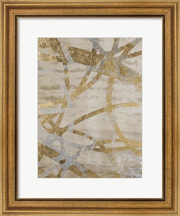 Framed Golden and Silver Rings Print