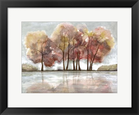 Framed Lakeside Forest Print