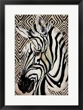 Framed Designer Zebra Print