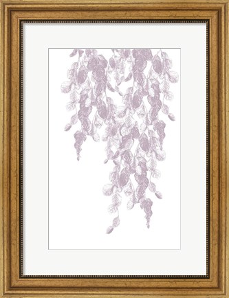 Framed Weeping Willow Mauve Splash 1 Print