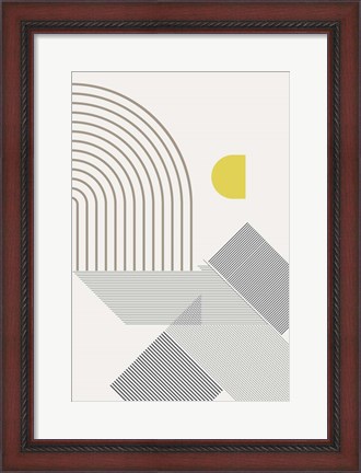 Framed Mid Century Modern Cabana 1 Print