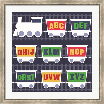 Framed Trains Letters Print