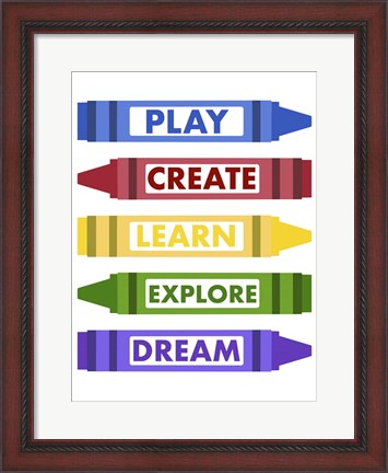 Framed Colorful Rules Print