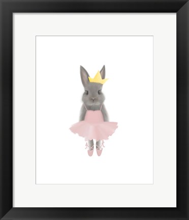 Framed Full Body Ballet Bunny Print