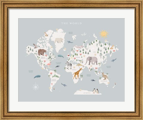 Framed World Map Print