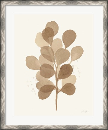 Framed Leaf and Stem V Print