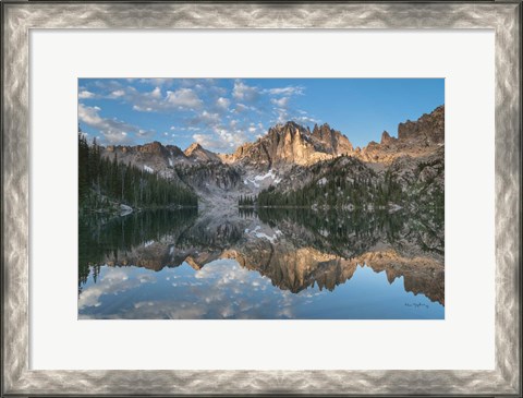 Framed Baron Lake Monte Verita Peak Sawtooth Mountains II Print
