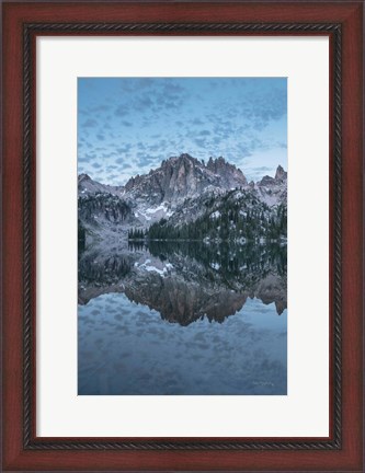 Framed Baron Lake Monte Verita Peak Sawtooth Mountains I Print