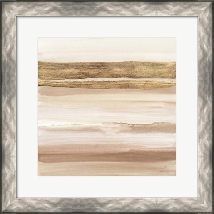 Framed Gold and Brown Sand I Organic Print