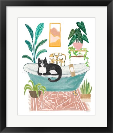 Framed Urban Jungle Bath IV Print