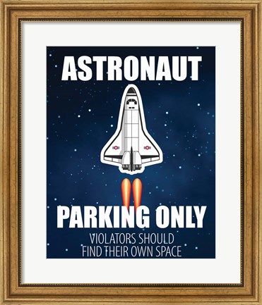 Framed Astronaut Parking Print