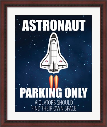 Framed Astronaut Parking Print