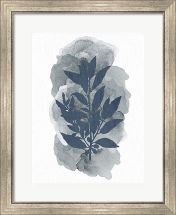 Framed Leaf Silhouette 1 Print