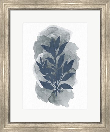 Framed Leaf Silhouette 1 Print