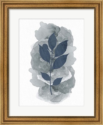 Framed Leaf Silhouette 2 Print