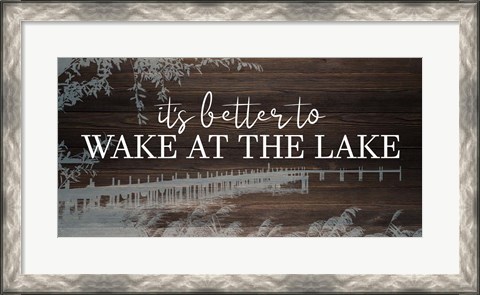 Framed Wake at the Lake Print