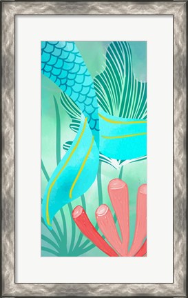 Framed Mermaid Tail 2 Print