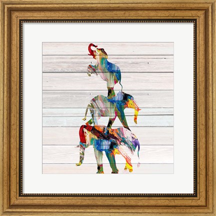 Framed Elephant Trio Print