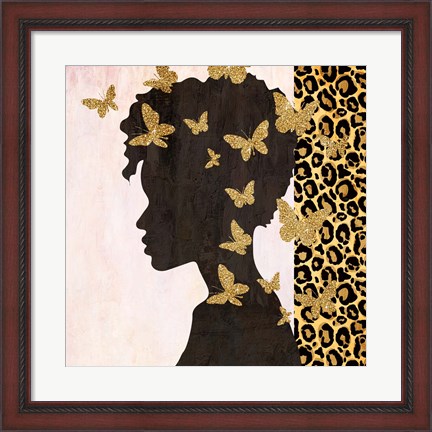 Framed Butterfly Leopard 2 Print
