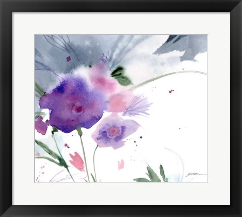 Framed Purple Cloud Garden Print