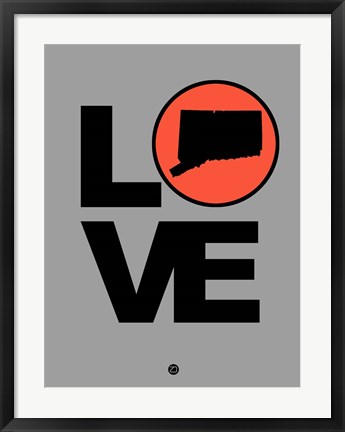 Framed Love Connecticut Print