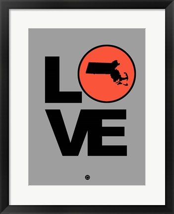 Framed Love Massachusetts Print
