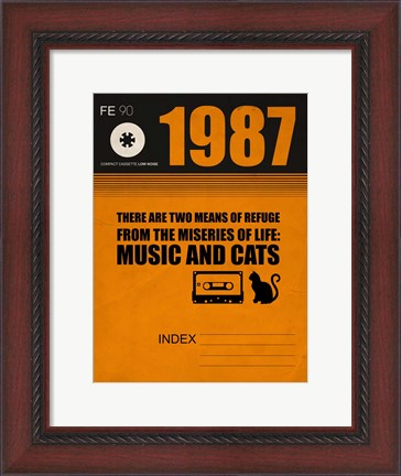 Framed Misic and Cats Print