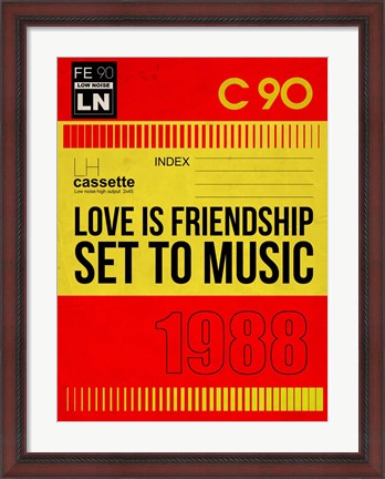 Framed Love Is Friendship Set To Music Print