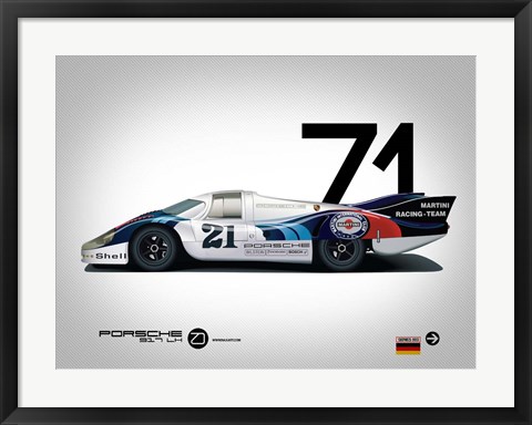 Framed 1971 Porsche 917 Martini Rossi Print