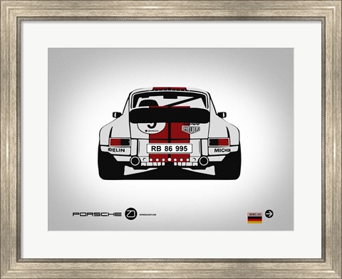 Framed Porsche 911 Rear Print