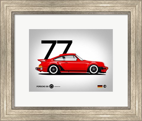 Framed 1977 Porsche 930 Print