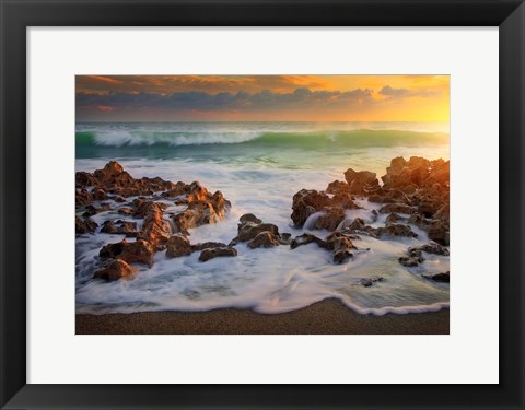 Framed Approaching Wave Print