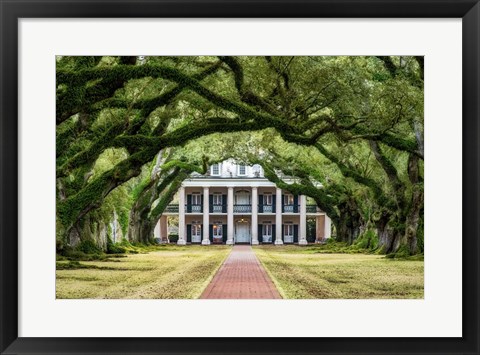 Framed Oak Alley Plantation Print