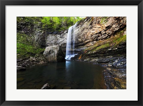 Framed Spring at Hemlock Falls Print