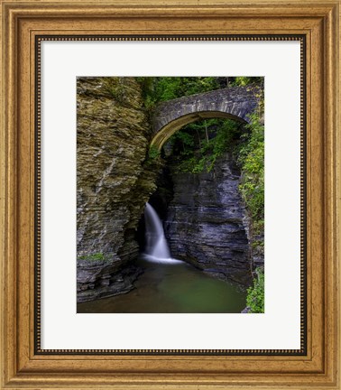Framed Watkins Glen Suspension Bridge Print