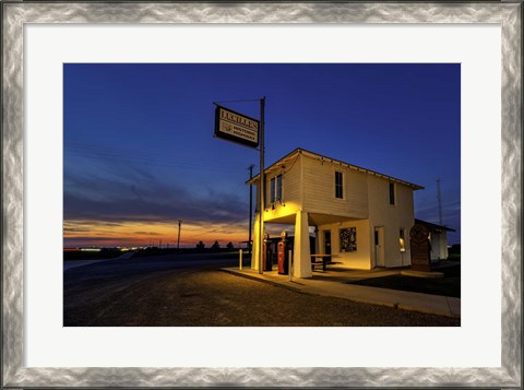 Framed Sunset at Lucille&#39;s Service Station Print