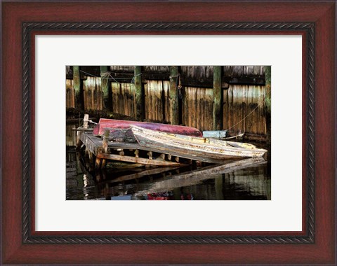 Framed Southwest Harbor Dinghies Print