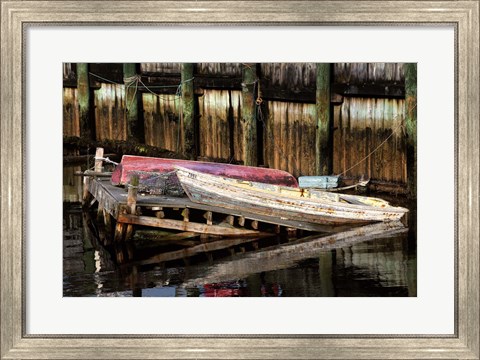 Framed Southwest Harbor Dinghies Print