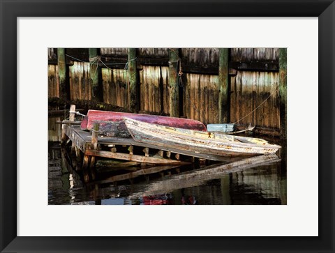 Framed Southwest Harbor Dinghies Print