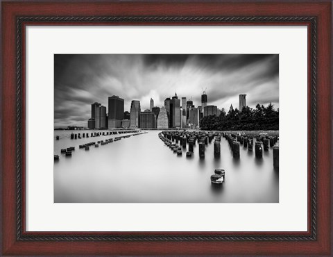 Framed Lower Manhattan Monochrome Print