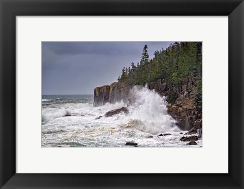 Framed Autumn Storm in Acadia Print