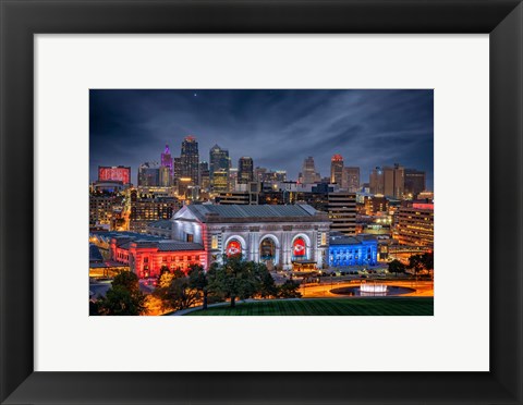 Framed Kansas City at Night Print