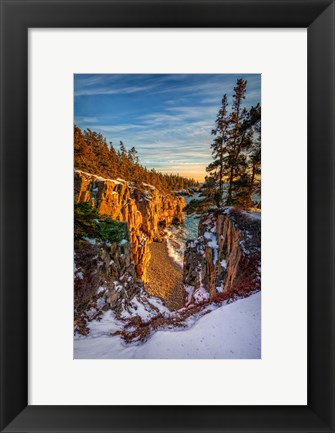 Framed Winter Sunset at Raven&#39;s Nest Print