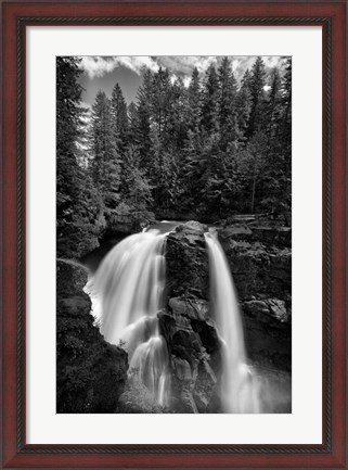 Framed Rick Berk-Nooksack Falls B&amp;W.tif Print