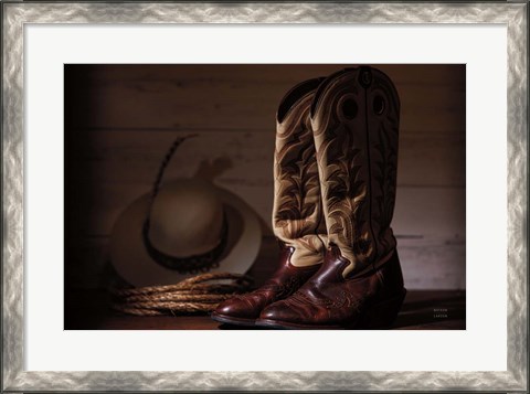 Framed Cowboy Boots X Warm Print