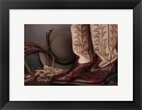 Framed Cowboy Boots XI Print