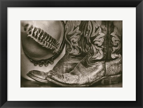 Framed Cowboy Boots VII Print