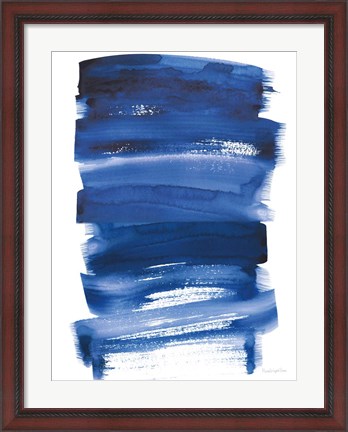 Framed Bold Blue IV Crop Print